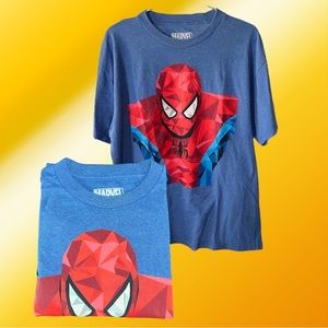 Marvel - Spider-Man Geometric Graphic Tee - Mens - Size Large - Blue/Red